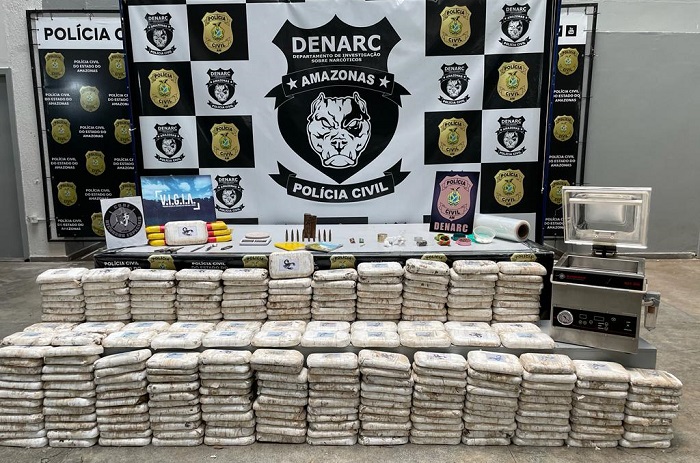 Drogas avaliadas em R$ 8,5 milhões são apreendidas em Manaus