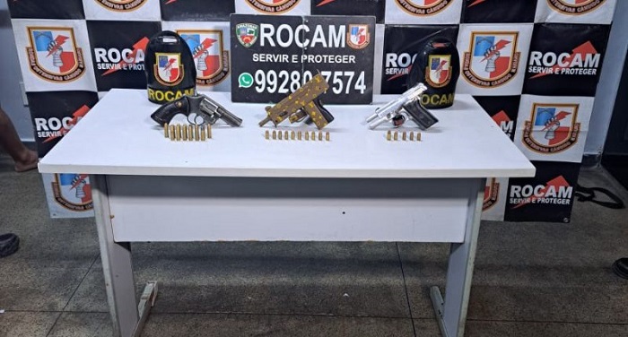 Homem é preso com submetralhadora e revólver no Centro de Manaus