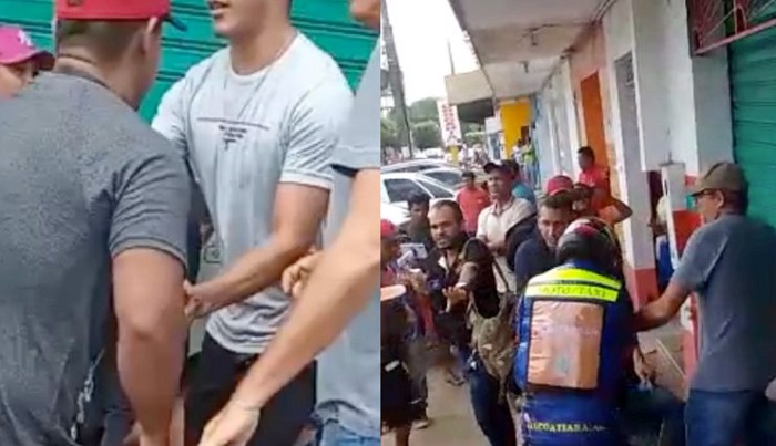 VÍDEO - Ladrão leva “carinho” da população após assaltar idosa no centro de Itacoatiara