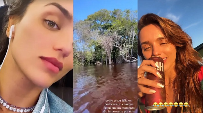 Rafa Kalimann chega na Amazônia, local escolhido para passar meu aniversário