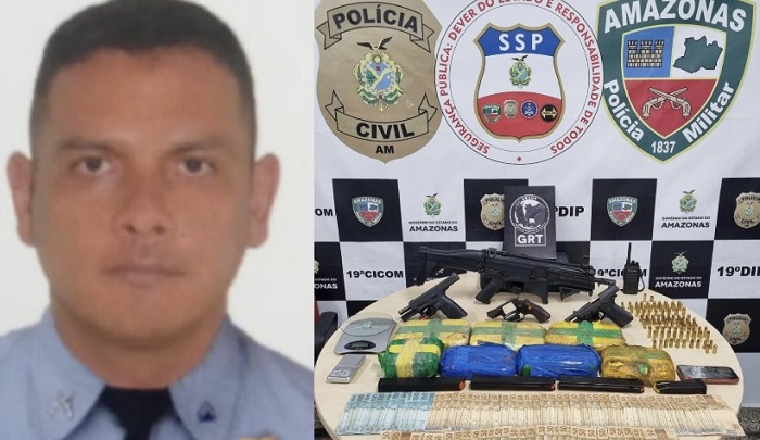 Sargento da PM é preso com drogas, armamento pesado e munições na Compensa