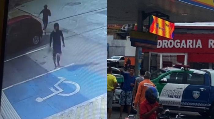 Vídeo mostra momento em que frentista é baleado em posto de gasolina