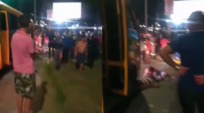 Acidente com ‘Amarelhinho’ deixa três feridos em frente a shopping de Manaus