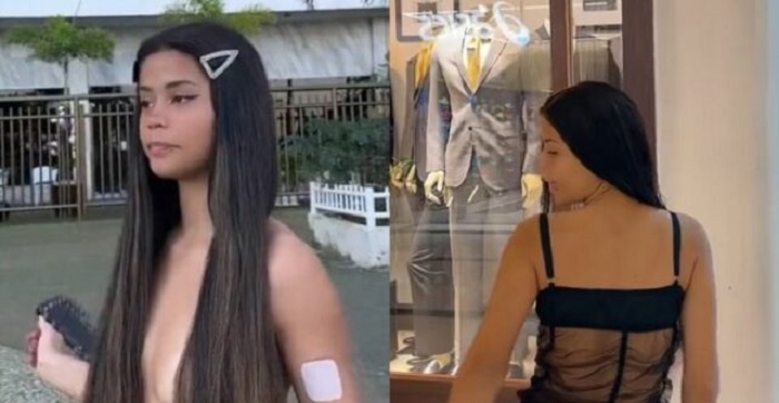 Tiktoker Moranguinho é expulsa de shopping por causa de fio-dental