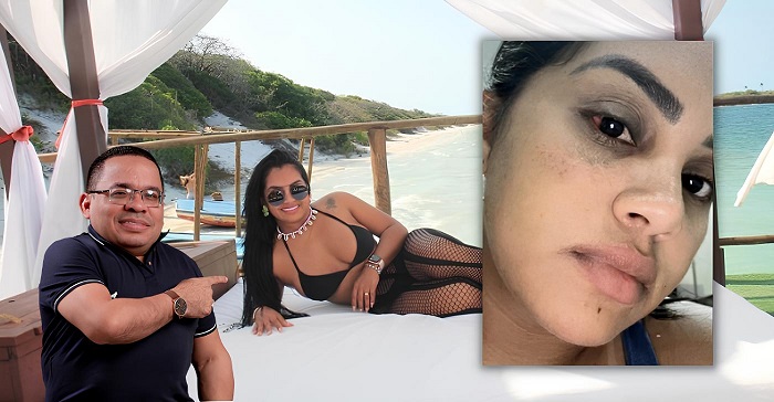 Blogueira Andressinha, que traiu Chicão dos Teclados grava vídeo sendo agredida por namorado