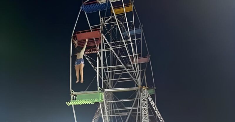 Filha de vereador cai de roda gigante em parque de diversão no Amazonas