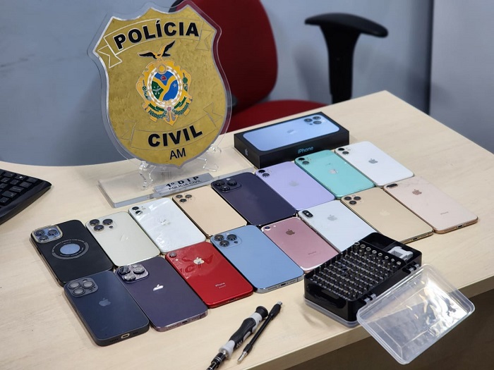 Homem é preso com celulares avaliados em mais de R$ 90 mil em Manaus