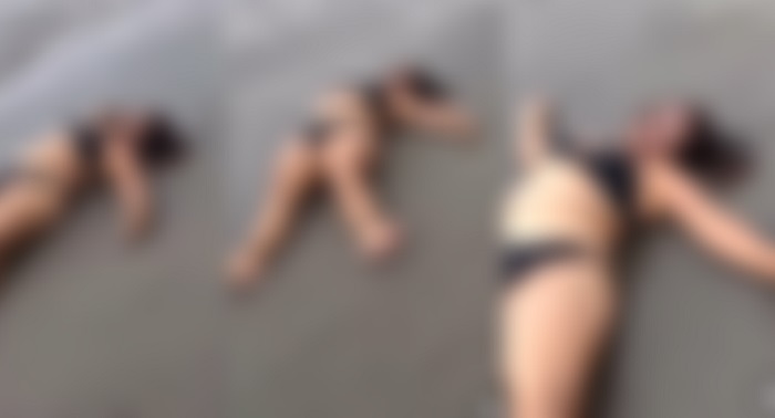 Vídeo mostra momento que mulher é atingida na praia por raio e morre