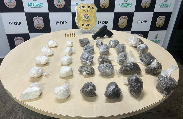 Homem é preso por distribuição de drogas no bairro Praça 14 de Janeiro