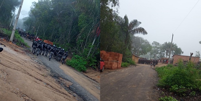 Reintegração de posse retira indígenas de área invadida no bairro Tarumã, em Manaus