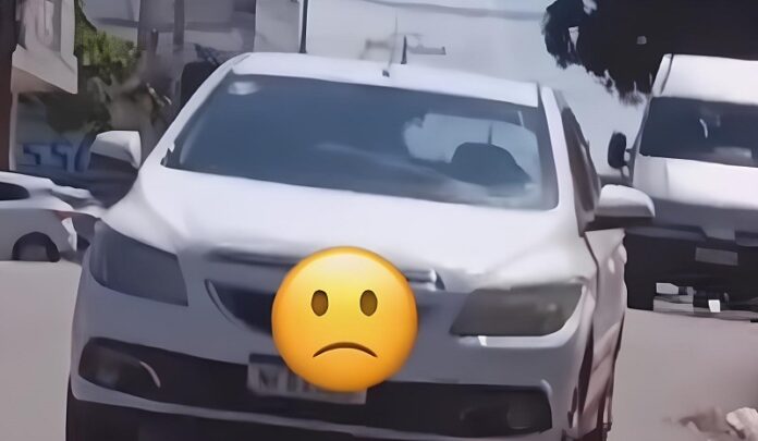 Casal é filmado em momento íntimo dentro de carro em via movimentada; VEJA