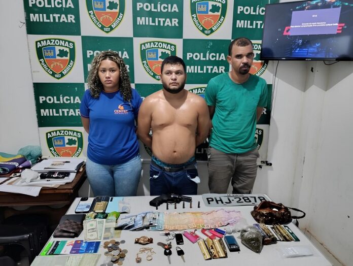 Trio é preso por tráfico de drogas e porte ilegal de arma em Iranduba (AM)