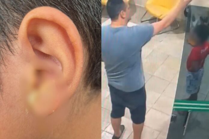 Ao tentar recuperar o aparelho, o menino foi atingido com o soco no ouvido
